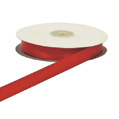 Satinband, doppelseitig, 50 m x 10 mm, verschiedene Farben, für Zeremonien, Geschenke, Gastgeschenke (30 Schwarz) (rot) von Np-Italia