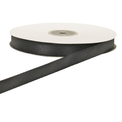 Satinband, doppelseitig, 50 m x 10 mm, verschiedene Farben, für Zeremonien, Geschenke, Gastgeschenke (30 Schwarz) von Np-Italia