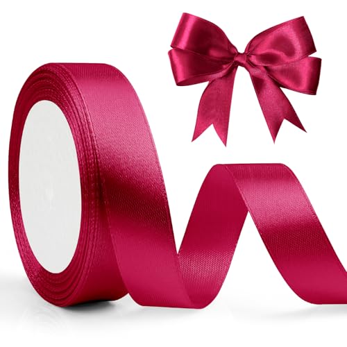 20mm, 23m Satinband Magenta Geschenkband Dunkelrosa Satinband Dunkelpink Dekoband Geschenkband Rosenrot Für Valentinstag, Verlobung Deko, Hochzeitsdekoration, Weihnachten, Nähen, Einladungskarten 20mm, 23m Satinband Magenta Geschenkband Dunkelrosa Satinband Dunkelpink Dekoband Geschenkband Rosenrot Für Valentinstag, Verlobung Deko, Hochzeitsdekoration, Weihnachten, Nähen, Einladungskarten von Nsetriu