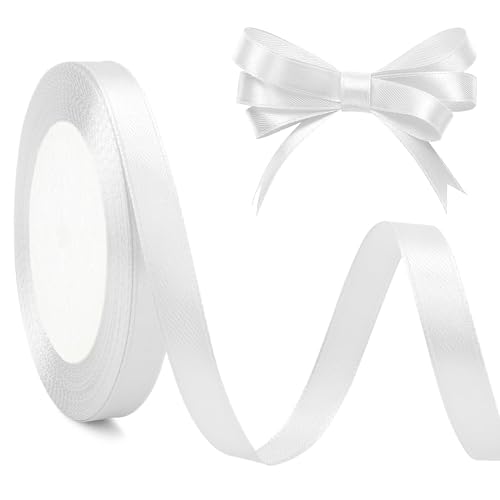 Geschenkband Weiss 1cm, 23 Meters Geschenkband Weiß Satinband Weiss Satinband Weiss Bänder Zum Basteln, Kunsthandwerk, Weihnachten, Auto Deko, Adventskranz, Taufe Deko, Blumen Deko, Ramadan Deko Geschenkband Weiss 1cm, 23 Meters Geschenkband Weiß Satinband Weiss Satinband Weiss Bänder Zum Basteln, Kunsthandwerk, Weihnachten, Auto Deko, Adventskranz, Taufe Deko, Blumen Deko, Ramadan Deko von Nsetriu