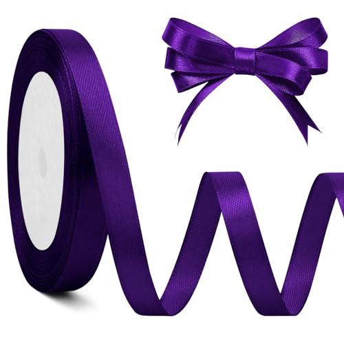 Satinband Lila 10mm, 23 Meters Geschenkband Lila Violett Stoffband Lila Schleife Band Violett Dunkelviolett Schleifenband Hochzeit Stoff Stoffband Für Brautstrauß, Halloween Deko, Geburtstagsdeko Satinband Lila 10mm, 23 Meters Geschenkband Lila Violett Stoffband Lila Schleife Band Violett Dunkelviolett Schleifenband Hochzeit Stoff Stoffband Für Brautstrauß, Halloween Deko, Geburtstagsdeko von Nsetriu