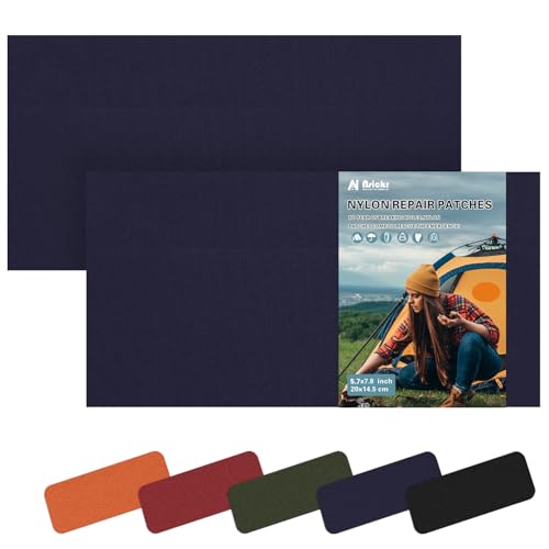 Nsickr- Flicken Selbstklebend Stoff, Selbstklebender Patch, Nylon Flicken Selbstkleben (Marineblau, 14.5x20cm / 2 Stück) von Nsickr