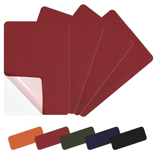 Nsickr- Flicken Selbstklebend Stoff, Selbstklebender Patch, Nylon Flicken Selbstkleben (Rot, 14.5x20cm / 4 Stück) von Nsickr