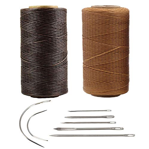 Nsiwem Gewachstes Ledergarn 2 Stück Wachsfaden Flache Ledernähen Gewachst Naehfaden Wachs Schnurcord 260 M 1mm 150D mit 7pcs Lederne Hand Nähen Nadeln für DIY Leder Nähen Handwerk Nsiwem Gewachstes Ledergarn 2 Stück Wachsfaden Flache Ledernähen Gewachst Naehfaden Wachs Schnurcord 260 M 1mm 150D mit 7pcs Lederne Hand Nähen Nadeln für DIY Leder Nähen Handwerk von Nsiwem