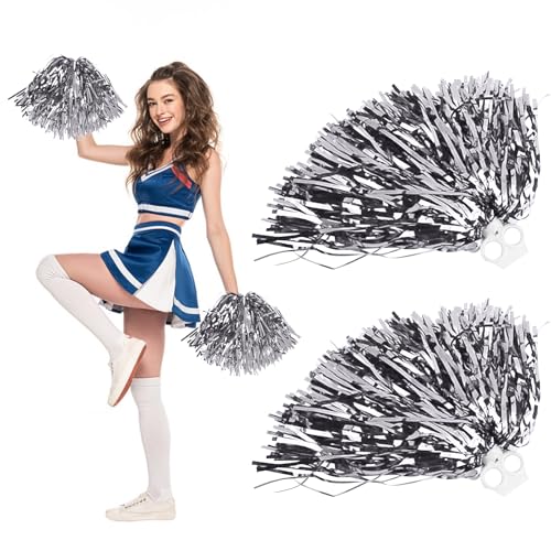 Cheerleader Pompons, 2 Stück Pompoms Cheerleading mit Handle, Sportteams Pompons, Tanzpuschel, Cheers Ball, für Sportveranstaltungen Tanz Party Ballspiele Karnevalspartys Verwendet (D) von Ntwdby