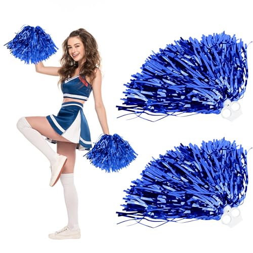 Cheerleader Pompons, 2 Stück Pompoms Cheerleading mit Handle, Sportteams Pompons, Tanzpuschel, Cheers Ball, für Sportveranstaltungen Tanz Party Ballspiele Karnevalspartys Verwendet (E) von Ntwdby