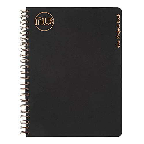 Nu Notebooks – Kraft Range – schwarzer Spiralbindung, A5 Projektbuch – Schreibwaren-Notizbücher – professioneller Notizblock – 160 Seiten von Nu: