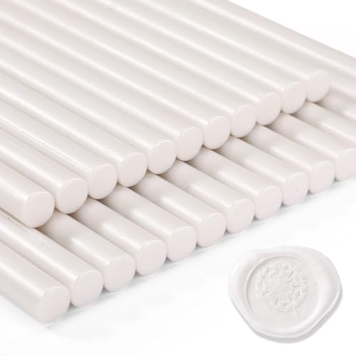 Nuanchu 26 Stück Siegellack Wachs Sticks für Klebepistole Vintage Wachssiegel Stäbe Siegellack Stangen Siegel Sticks für Stempel Brief Karten Umschläge Einladung Hochzeit Geschenkpapier (Perlweiß) Nuanchu 26 Stück Siegellack Wachs Sticks für Klebepistole Vintage Wachssiegel Stäbe Siegellack Stangen Siegel Sticks für Stempel Brief Karten Umschläge Einladung Hochzeit Geschenkpapier (Perlweiß) von Nuanchu