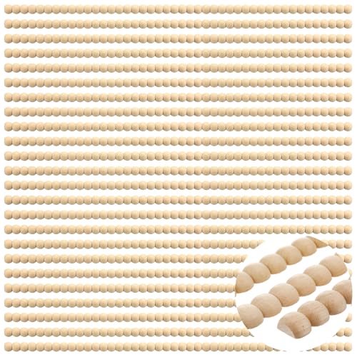 Nuanchu Dekorative Holzperlen, dekorative Holzperlen, 39 cm, unlackiert, dekorative 3D-Perlen, Holzformen, niedliche DIY-Bordüre für Zuhause, Wand, Schrank, Regal, Fenster, Tür, 1,4 x 0,7 cm, 24 Stück Nuanchu Dekorative Holzperlen, dekorative Holzperlen, 39 cm, unlackiert, dekorative 3D-Perlen, Holzformen, niedliche DIY-Bordüre für Zuhause, Wand, Schrank, Regal, Fenster, Tür, 1,4 x 0,7 cm, 24 Stück von Nuanchu
