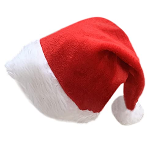 Nucelit Weihnachtsparty Hut Pelzige Weihnachtsmütze Plüsch Nikolausmütze Lustige Mütze Weihnachten Party Dekoration Weihnachtsmann Kostüm von Nucelit