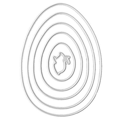 Stanzschablonen-Set aus Karbonstahl, Ostereier, Prägeschablonen, MOL-Stanzformen für Kartenherstellung, Ostern von Nucelit