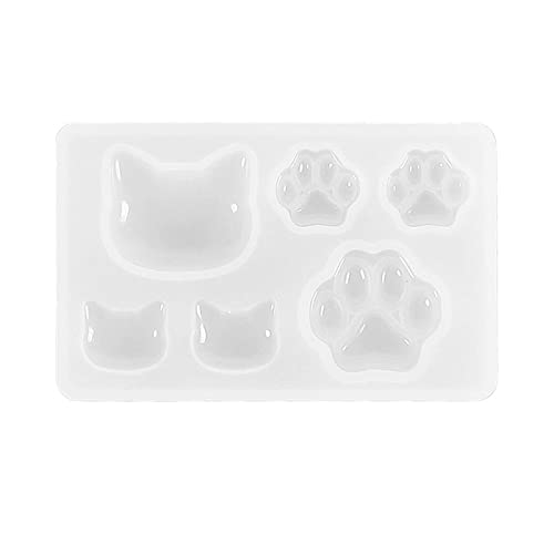 Süße Silikonformen in Pfotenform für Harzguss, Mond-Stern, Epoxidharz, handgefertigt, Schlüsselanhänger, Werkzeug für Schmuck, Schlüsselanhänger, Formen für Epoxidharz von Nucelit