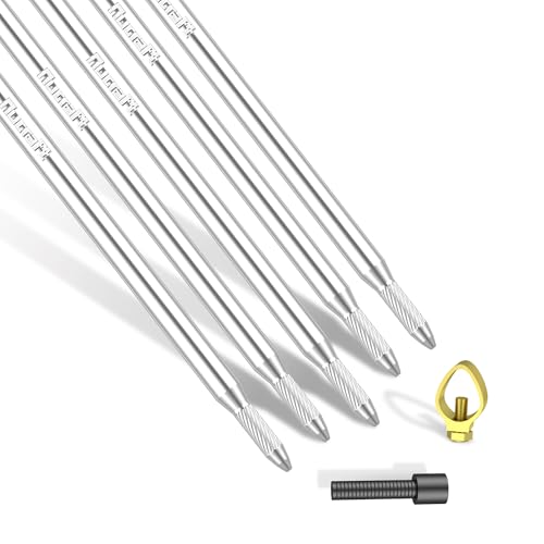 Nucraft Tiefenerder V4A Edelstahl Erder Erdung Staberder Blitzableiter Ø20mm mit Klemme SET5M Zusammensetzung (SET Ø20 5x1000mm) von Nucraft