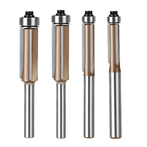 Nudiuhis 4PCS 6mm Schaft Drei-Blatt Doppel-Lager-Flachfräser Router-Bit Professionelle Holzbearbeitung Fräser für Holzbit Nudiuhis 4PCS 6mm Schaft Drei-Blatt Doppel-Lager-Flachfräser Router-Bit Professionelle Holzbearbeitung Fräser für Holzbit von Nudiuhis