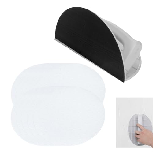 Multifunktionales halbkreisförmiges Winkel-Schleifpapier Werkzeug, TrockenbauEckenschleifer mit 10 Schleifpapieren, Wandschleifset zum Polieren und Schleifen, selbstklebendes Handgerät Multifunktionales halbkreisförmiges Winkel-Schleifpapier Werkzeug, TrockenbauEckenschleifer mit 10 Schleifpapieren, Wandschleifset zum Polieren und Schleifen, selbstklebendes Handgerät von Nudorpn