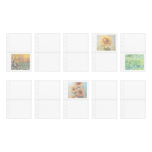 Nudorpn A6 Einsteckhüllen | 10 Stück A6 Ringbuch Klare Nachfüllhüllen,Wiederbefüllbare Schutzfolien Für Bilder Postkarten Journal Planer Studienprojekt Planen Klasse Skizieren Schriftsteller von Nudorpn