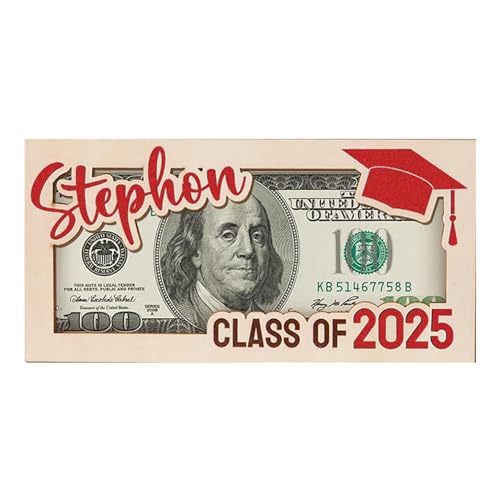 Nudorpn Geldhöhe für Bargeld, Abschlussinhaber | Graduierungskartenbox aus Holz | Klasse von 2025 Gratulation Gradsake für Senioren Hochschulabsolventen von Nudorpn