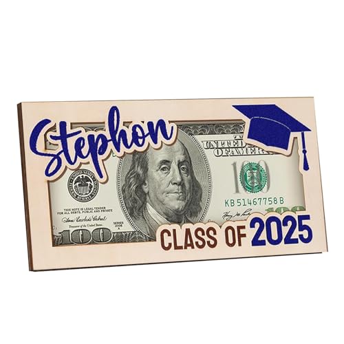 Nudorpn Graduationskarten Geldhöhe, Abschlussgeldhalter für Bargeld, Graduationskartenbox aus Holz, Klasse von 2025 Gratulation Gradsake für von Nudorpn
