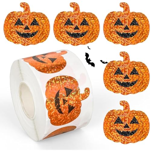 Nudorpn Halloween-Aufkleber, Kürbis-Aufkleber für Scrapbooking, 500 Stück, für Bastelarbeiten, für Urlaub, Jugendliche, kleine Spiele, Klassenzimmer Nudorpn Halloween-Aufkleber, Kürbis-Aufkleber für Scrapbooking, 500 Stück, für Bastelarbeiten, für Urlaub, Jugendliche, kleine Spiele, Klassenzimmer von Nudorpn