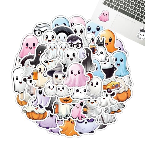 Nudorpn Halloween-Aufkleber – 50 Stück Geisteraufkleber für Skateboards, Festivals, wasserdicht, Halloween, für Mädchen, Erwachsene, Telefon, Party, Laptop, Flasche, Wasser, Koffer Nudorpn Halloween-Aufkleber – 50 Stück Geisteraufkleber für Skateboards, Festivals, wasserdicht, Halloween, für Mädchen, Erwachsene, Telefon, Party, Laptop, Flasche, Wasser, Koffer von Nudorpn