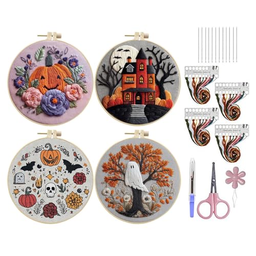Nudorpn Halloween-Stickerei-Set mit Fledermaus-Motiv, gruselige Fledermäuse, für Halloween, Projekte, mit Anleitung für Jugendliche und Familie Nudorpn Halloween-Stickerei-Set mit Fledermaus-Motiv, gruselige Fledermäuse, für Halloween, Projekte, mit Anleitung für Jugendliche und Familie von Nudorpn