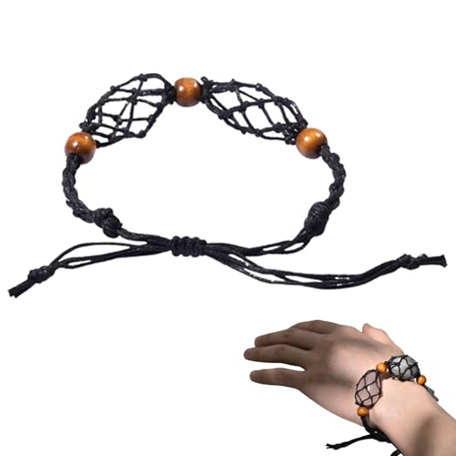 Nudorpn Kordelarmband | leerer Steingürtel | Netztasche mit handgewebtem Quarzanhänger mit verstellbarer Länge für die Herstellung von Schmuck von Halskette, Armband zum Selbermachen, Nudorpn Kordelarmband | leerer Steingürtel | Netztasche mit handgewebtem Quarzanhänger mit verstellbarer Länge für die Herstellung von Schmuck von Halskette, Armband zum Selbermachen, von Nudorpn