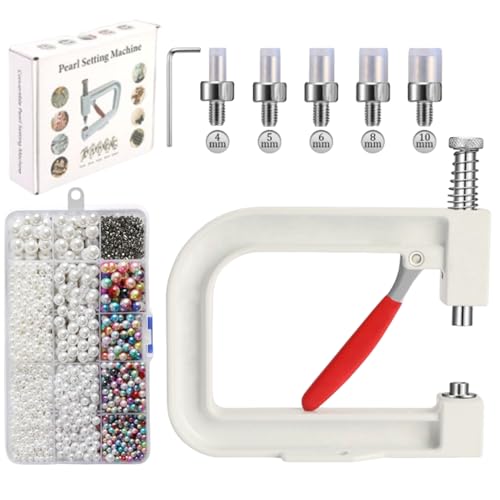 Nudorpn Nieten für Schmuck – Set mit Presse für Perlen zum Basteln | Perlenbefestigung für Schmuck, Leder, Zuhause, Anfänger, Kleidung und Zubehör Nudorpn Nieten für Schmuck – Set mit Presse für Perlen zum Basteln | Perlenbefestigung für Schmuck, Leder, Zuhause, Anfänger, Kleidung und Zubehör von Nudorpn