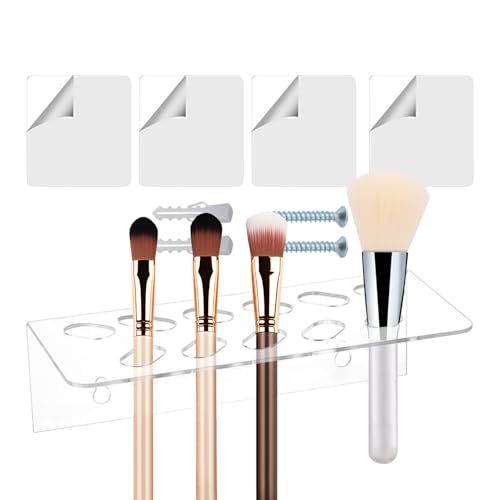 Nudorpn Scherenhalter für Haarstylisten - Akryl Wandmontage Scherenhalter Mit 11 Löchern - Friseurbedarf Für Arbeitsplatz Klassenzimmer Hundesalon Schneiderei Stylist Salon Küche Zubehör Organisation von Nudorpn