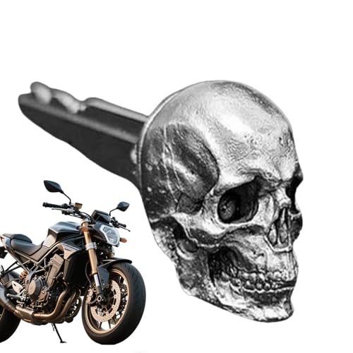 Nudorpn Schlüsselanhänger mit Totenkopf-Design, Metall-Schlüsselhülle im Dämonenschädel-Stil, Robuste Schlüsselabdeckung für Motorrad oder Auto Schlüssel Nudorpn Schlüsselanhänger mit Totenkopf-Design, Metall-Schlüsselhülle im Dämonenschädel-Stil, Robuste Schlüsselabdeckung für Motorrad oder Auto Schlüssel von Nudorpn
