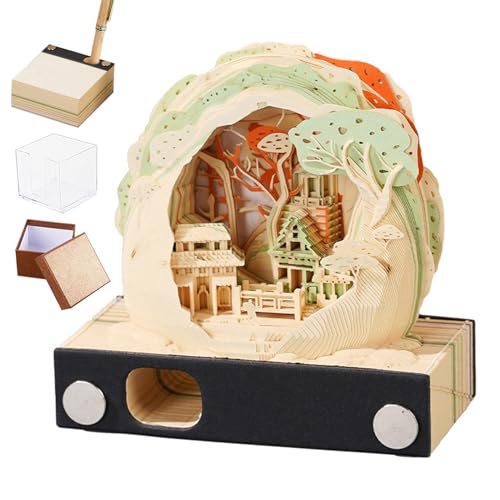 3D Memo Pad 125 Blätter Baumhaus Carving 3D-Notizblock von Nuelreva