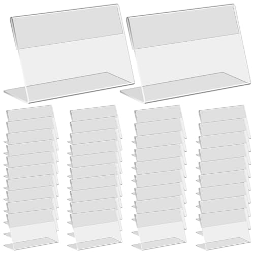 40pcs Acrylschildhalter L-Shape 1, 6x2, 4 Zoll Etikett Inhalter Price Card Display Requent 40pcs Acrylschildhalter L-Shape 1, 6x2, 4 Zoll Etikett Inhalter Price Card Display Requent von Nuelreva
