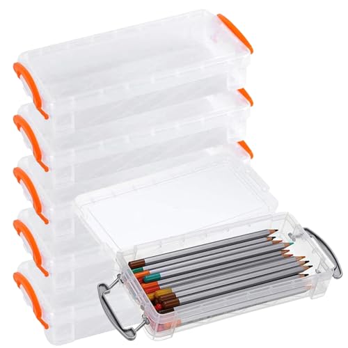 6 PCs Bleistiftbox, 8, 3x3.9 in klarer Plastikbleistiftbox mit Verriegelungsdeckel, stapelbarer Buntstift für Gelbsen -Radiergummi -Handwerksmarkierungen, Schulversorgung, zufällig gefärbter Hnadle 6 PCs Bleistiftbox, 8, 3x3.9 in klarer Plastikbleistiftbox mit Verriegelungsdeckel, stapelbarer Buntstift für Gelbsen -Radiergummi -Handwerksmarkierungen, Schulversorgung, zufällig gefärbter Hnadle von Nuelreva