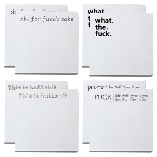 8pcs lustige Sticky-Noten für Erwachsene 3x3 '' lustige Sticky-Notizen mit lustigen Textkleber Notizblock für Notizen, Schreiben Erinnerungen oder Kritzeleienfunny von Nuelreva