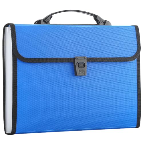 Akkordeon -Datei Organizer, wasserdicht 13x9.4 Datei Organizer mit Handle und 13 Taschen, die das tragbare Dokument für Buchstaben/A4 erweitern, Academic, Business, Blue Accordion Org Akkordeon -Datei Organizer, wasserdicht 13x9.4 Datei Organizer mit Handle und 13 Taschen, die das tragbare Dokument für Buchstaben/A4 erweitern, Academic, Business, Blue Accordion Org von Nuelreva