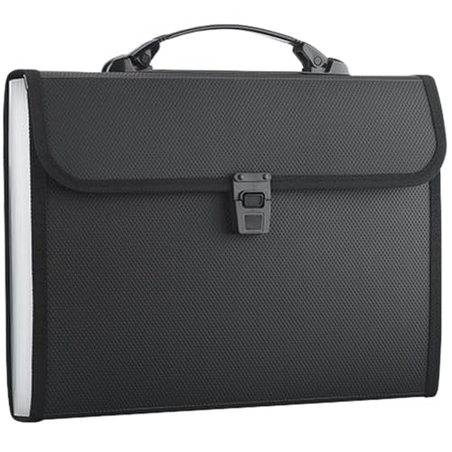 Akkordeon -Datei Organizer, wasserdichtes 13x9.4 -Aktenorganisator mit Handle und 13 Taschen, die das tragbare Dokument für Buchstaben/A4, akademisch, geschäftlich, schwarzes Akkordeon oder ein tragb Akkordeon -Datei Organizer, wasserdichtes 13x9.4 -Aktenorganisator mit Handle und 13 Taschen, die das tragbare Dokument für Buchstaben/A4, akademisch, geschäftlich, schwarzes Akkordeon oder ein tragb von Nuelreva
