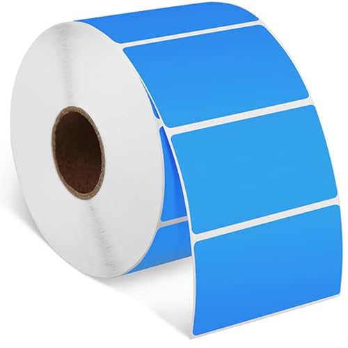 Direkte thermische Beschriftungen 1 Roll (1000 PCs) 2 x 1 Selbstklebende Versandetiketten Blauadresse Mehrzweck-thermische Aufkleber Etikett für Etikettendruckerdirect von Nuelreva