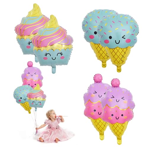 Eisfolienballons süße Eiskegel Ballon Themenparty -Dekor -Folienballon für Sommerparty -Dekor 6pcs Luftballons Eisfolienballons süße Eiskegel Ballon Themenparty -Dekor -Folienballon für Sommerparty -Dekor 6pcs Luftballons von Nuelreva