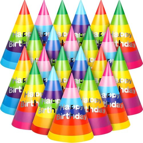 Nuelreva 60 Stück Geburtstagsfeier Hüte Regenbogen für Kinderpapierkegel Erwachsene Spaß fühle farbenfrohe Happy Cap Art Craft Caps Supplies Nuelreva 60 Stück Geburtstagsfeier Hüte Regenbogen für Kinderpapierkegel Erwachsene Spaß fühle farbenfrohe Happy Cap Art Craft Caps Supplies von Nuelreva