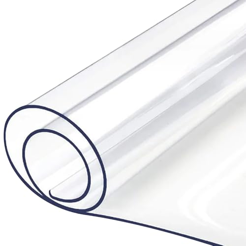 Nuelreva Clear Table Deckabdeckung 20 runde 2 mm Dicke PVC -Tischabdeckung Protektor Wärme und ölfest wasserdicht ausgelöscht Werden für Esstabellen von Nuelreva