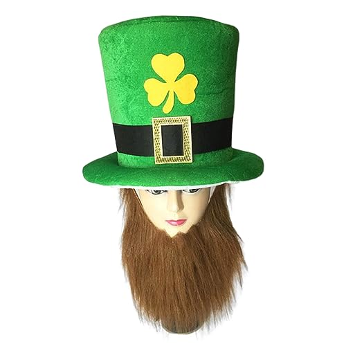Nuelreva St. Patricks Day Hats Green Shamrock Kobold Top -Hut für St. Patrick's Day Kostümzubehör von Nuelreva