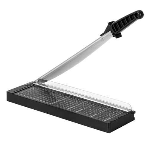 Papierschneider, Papierschneider-Guillotine, Cutter für Karton, 12-Zoll-Schnittlänge, Plastikbasis-Schneidebrett für Zuhause, Büro, Schule, Bewerben Sie sich für A4-B7-Guillotine von Nuelreva