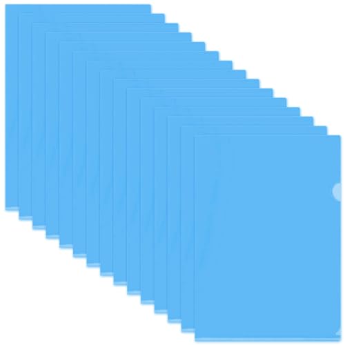 Plastikordner für Dokumente, 15-pcs-L-Type-Kunststoff-Dateiordner für A4-Blätter, wasserdichte Papierärmel, wiederverwendbare Blechschutz für Schul- und Büroordner Plastikordner für Dokumente, 15-pcs-L-Type-Kunststoff-Dateiordner für A4-Blätter, wasserdichte Papierärmel, wiederverwendbare Blechschutz für Schul- und Büroordner von Nuelreva