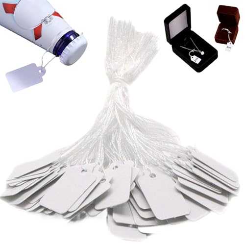 Preisschilder mit angeschlossener String, 500pcs 0, 9x0.5 Weiße Geschenkanhänger mit hängenden Schnur, beschreibbare Waren, Display für Produktschmuck Kleidung Preisschilder mit angeschlossener String, 500pcs 0, 9x0.5 Weiße Geschenkanhänger mit hängenden Schnur, beschreibbare Waren, Display für Produktschmuck Kleidung von Nuelreva