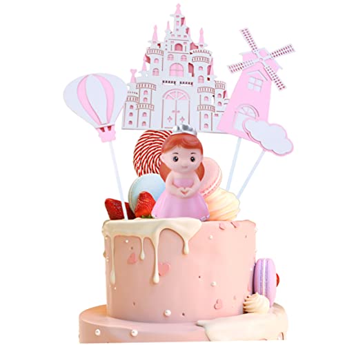 Prinzessin Cake Toper Burg Kuchen Dekoration Personalisierter Cupcake Topper für Babypartyzubehör 5PCS Castle Cake Dekoration Prinzessin Cake Toper Burg Kuchen Dekoration Personalisierter Cupcake Topper für Babypartyzubehör 5PCS Castle Cake Dekoration von Nuelreva