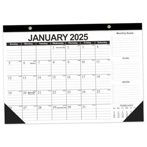 Schreibtischkalender 2025-2026 17x12 Zoll Jan. 2025 - Juni..2026 Kalender - mit Eckschutz, Schneidlinie und Löchern Schreibtisch für Büro - Schreibtischkalender 2025-2026 17x12 Zoll Jan. 2025 - Juni..2026 Kalender - mit Eckschutz, Schneidlinie und Löchern Schreibtisch für Büro - von Nuelreva