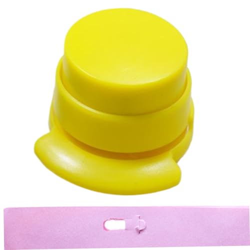 Stapelloser Hefter, tragbarer Mini -Grundnahrungsmittel, Plastik ohne Grundnahrungsmittel, einfach zu verwendende Staplerheime für Rechnungen, Papiere -Dokumente, die Bindung, Stapler für Heimschule von Nuelreva