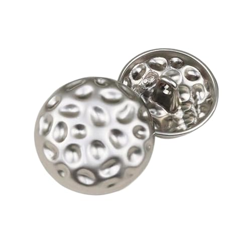12 mm bis 23 mm konkave, runde Metallknöpfe mit Wassertropfenmuster (Farbe 1, 18 mm, 6 Stück) von Nuheekg