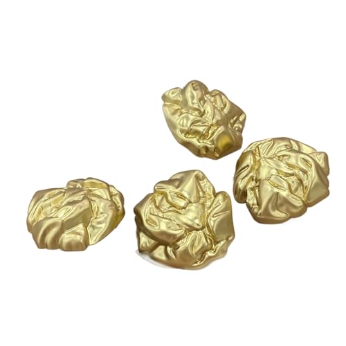 6 Stück 15 mm/18 mm/20 mm/23 mm gerüschte Metallknöpfe (Farbe 2, 23 mm, 6 Stück) von Nuheekg