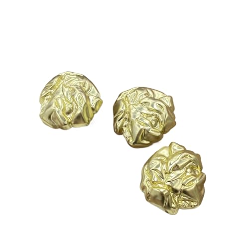 6 Stück 15 mm/18 mm/20 mm/23 mm gerüschte Metallknöpfe (Farbe 3, 23 mm, 6 Stück) von Nuheekg