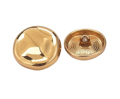 6 Stück 15 mm bis 23 mm konkave handgenähte Metallknöpfe (Farbe 2, 23 mm, 6 Stück) von Nuheekg
